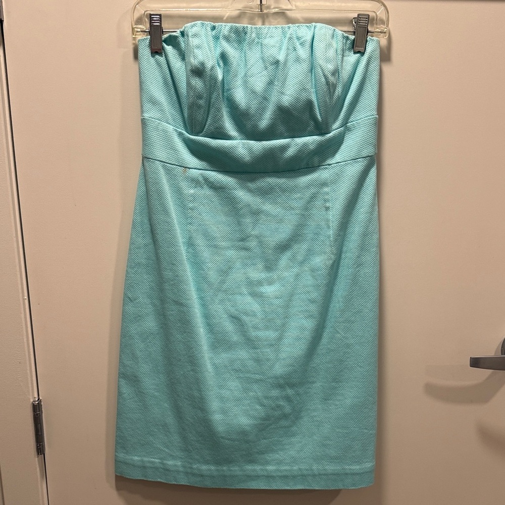 Vineyard Vines Strapless Aqua Dress